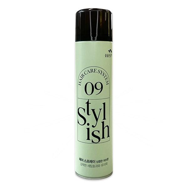 꽃남 스타일리쉬 09 헤어스프레이 허브향 300ml -TJ 헤어스프레이 스프레이 볼륨 잔머리 앞머리고정