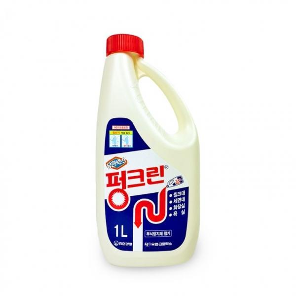 유한락스 펑크린 1L 배수관막힘 용해제 욕실 배수관 청소 변기 뚫어뻥
