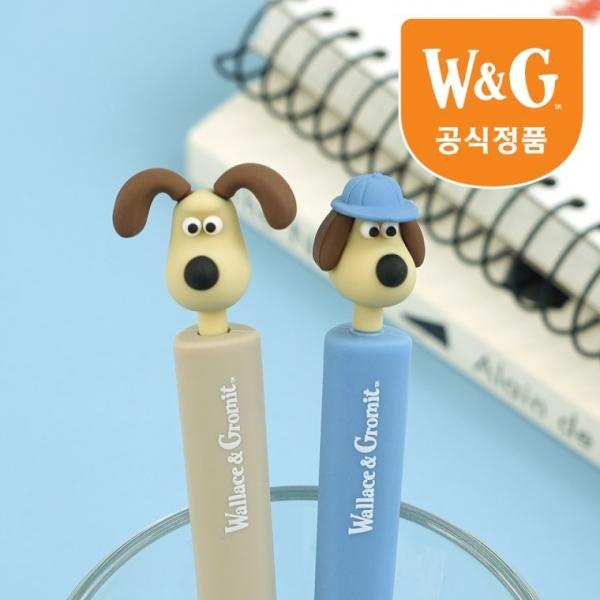 월레스와 그로밋 삼각 샤프 2종 [공식정품 강아지 캐릭터 만화 피규어 굿즈 0.5 샤프펜슬 어린이 학용품]