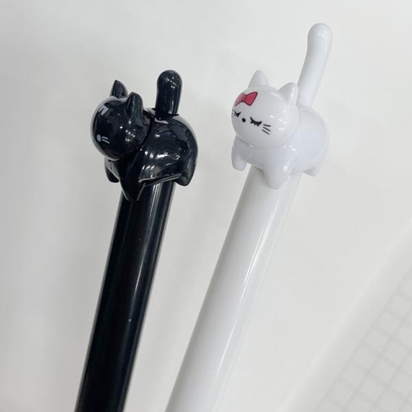 귀여운 고양이 펜 캐릭터 판촉 볼펜 [2종 판촉물 선물용 단체 선물 사은품 홍보용 특이한 예쁜 학용품]