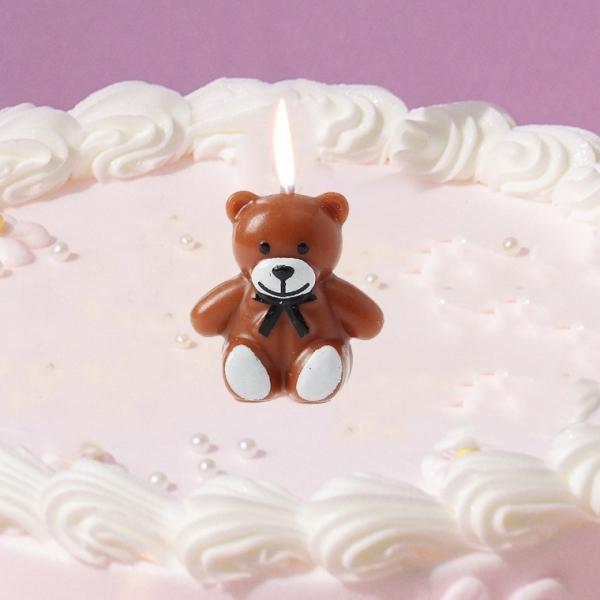 해피니스 리본곰 생일초 5개입 생일 케이크 캐릭터초