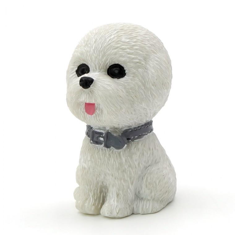 자동차 강아지 인형 피규어 장식품 액세서리 애완견 꾸미기 비숑