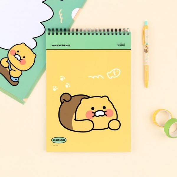 카카오 춘식이 상철 상단 트윈링 캐릭터 스프링 노트 B5