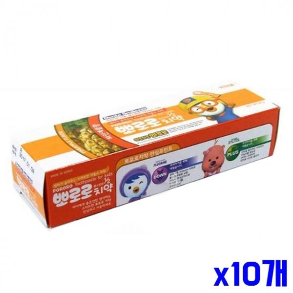 어린이 캐릭터 과일치약 파인향 90g x10개