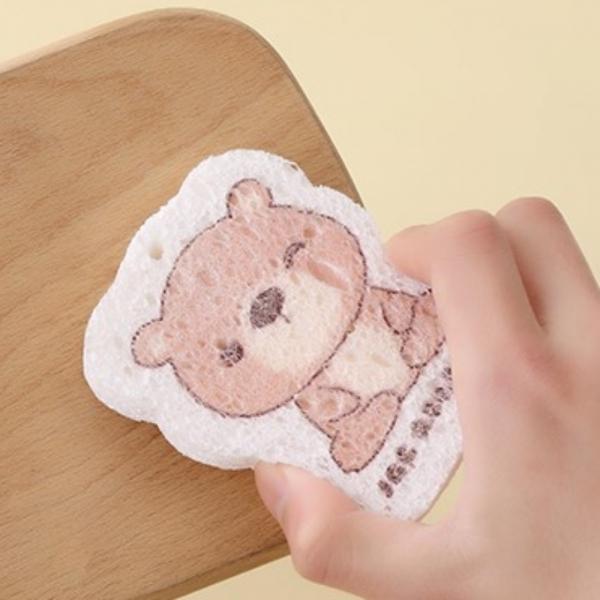 캐릭터 펄프 캐릭터 설거지 수세미 고양이