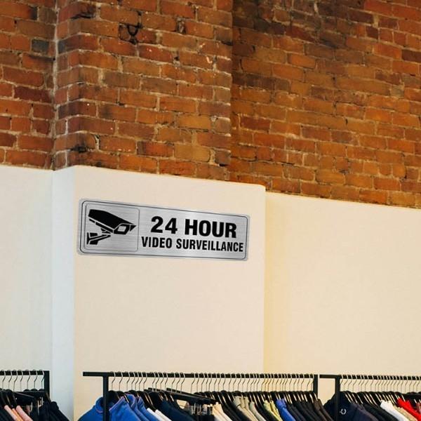 주차장 창고 공공장소 사무실 안전 보안 실내외 CCTV 촬영 안내 표지판 깔끔한 인테리어 효과