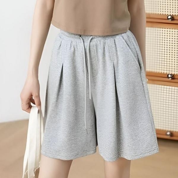 핀턱 밴딩 와이드 A라인 버뮤다 데일리 반바지