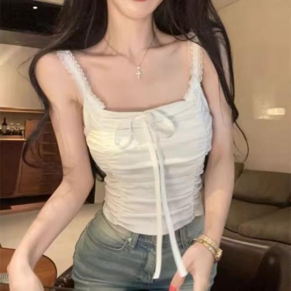 SEG-1008357 여리핏 셔링 레이스 나시탑