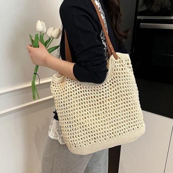 여성 데일리 여름 시스루 라탄 숄더백 UN2415