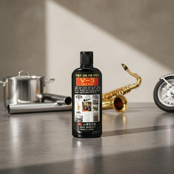 V-3 금속 광택제 스텐 녹 제거제 자동차 스크래치 제거 180ml