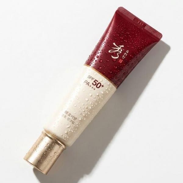 번들거림 없는 크림 타입의 촉촉한 한방 선크림 60ml
