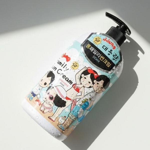 산뜻하며 물에도 쉽게 지워지지 않는 선크림 510ml