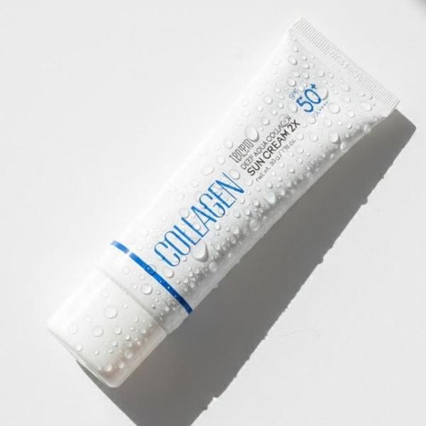 산뜻한 워터리향 피부 촉촉한 느낌 콜라겐 선크림 50g