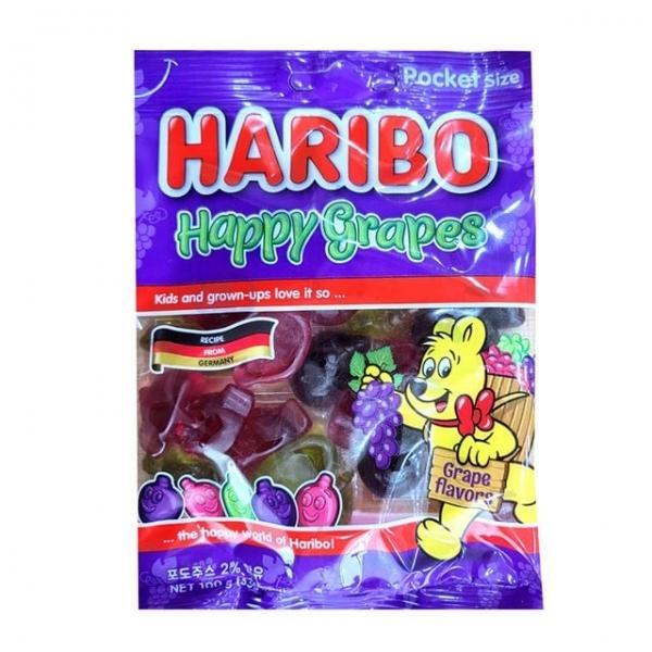 하리보 해피그레이프 100g x 26개입 1볼 HARIBO 젤리