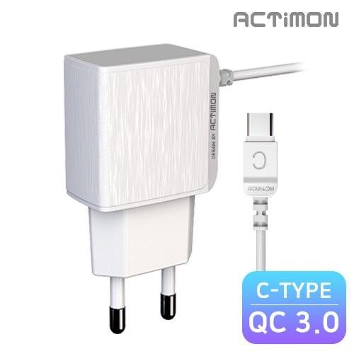 엑티몬 가정용충전기 퀵3.0 C타입 일체형 MON-T2-QC3-300-CP