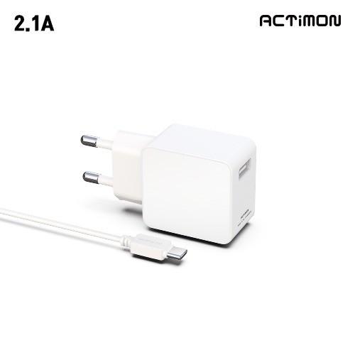 엑티몬 가정용 2.1A 충전기 (USB포트)(C-TYPE)