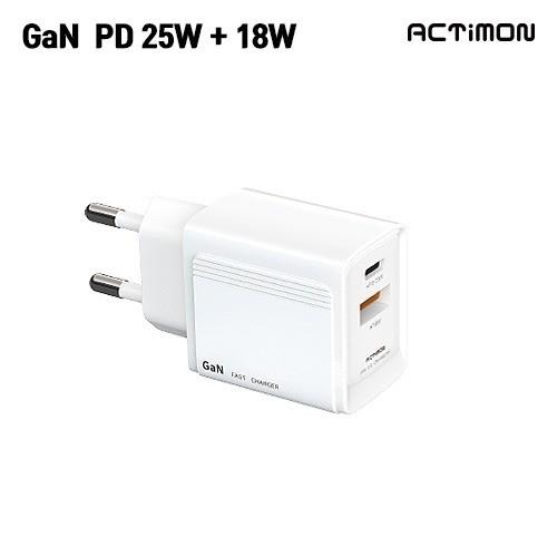 엑티몬 가정용 PD 25W+18W 충전기 (C+USB포트)(케이블미포함)