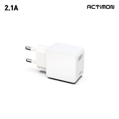 엑티몬 가정용 2.1A 충전기 (USB포트)(케이블미포함)