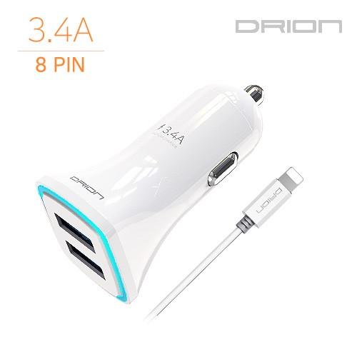 드리온 차량용충전기 USB2구 3.4A(8PIN)