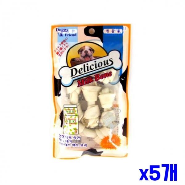 애견 간식 치석제거 우유껌 5P x5개 반려견껌 개껌