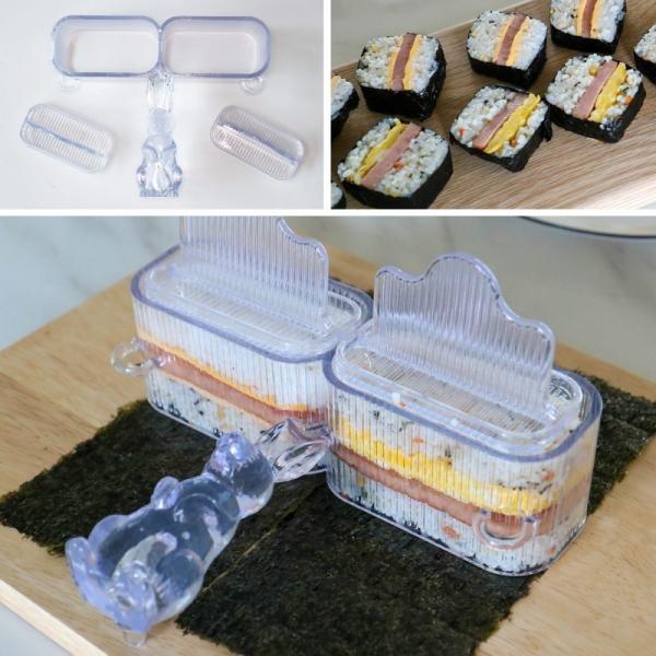 티본 토끼손 무스비틀 누름이 세트 김밥만들기 스팸부스비틀 토끼모양 손잡이틀 밥틀 주먹밥