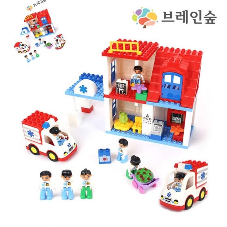 브레인숲 교육용 듀오 병원놀이 76P 의사놀이장난감 아기병원놀이장난감 병원놀이장난감 의사놀이병원세트