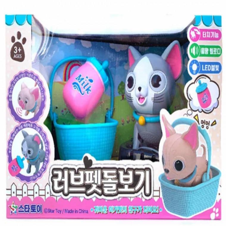 러브펫돌보기 냥냥이 동물인형 소리나는인형 동물장난감 돌보기놀이 돌봄인형 멜로디인형 동물돌보기장난감