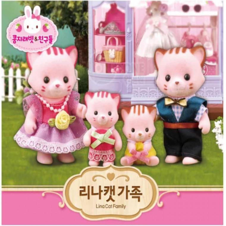 콩지래빗 리나캣가족 역할놀이장난감 인형역할놀이 역할놀이가족인형 유아장난감 가족인형놀이 가족인형세