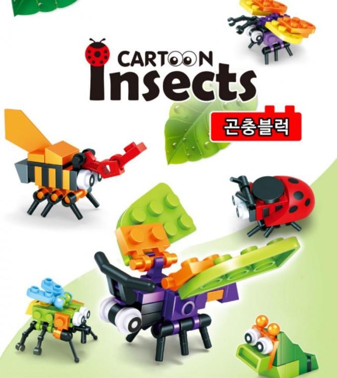어린이 장난감 선물 곤충 나노블럭 미니 디폼 블럭 장난감 24개 박스