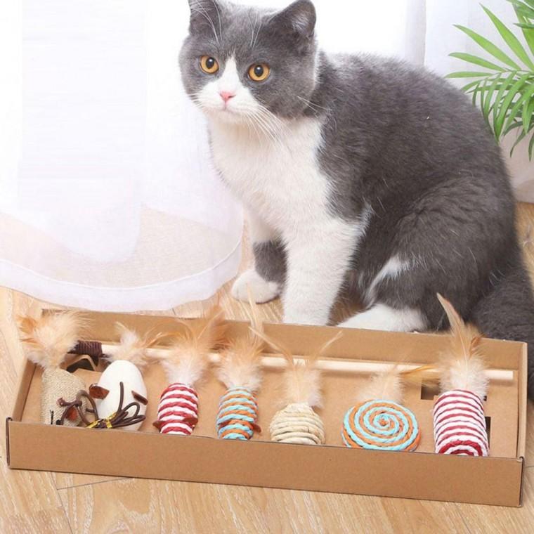 심심한 고양이 놀아주기 스크래쳐 우드 인형 낚시대 장난감 캣장난감 반려 동물 치아 건강
