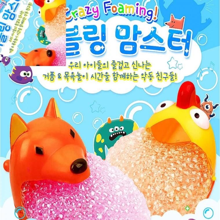 멜빵여우 거품놀이 욕실완구 목욕놀이장난감 목욕놀이거품 목욕거품놀이 거품놀이장난감