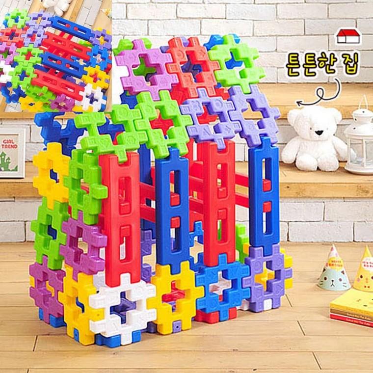 큰사각 멀티블럭 기본40pcs+일자10pcs 아기장난감 어린이블록 블록놀이 블럭장난감