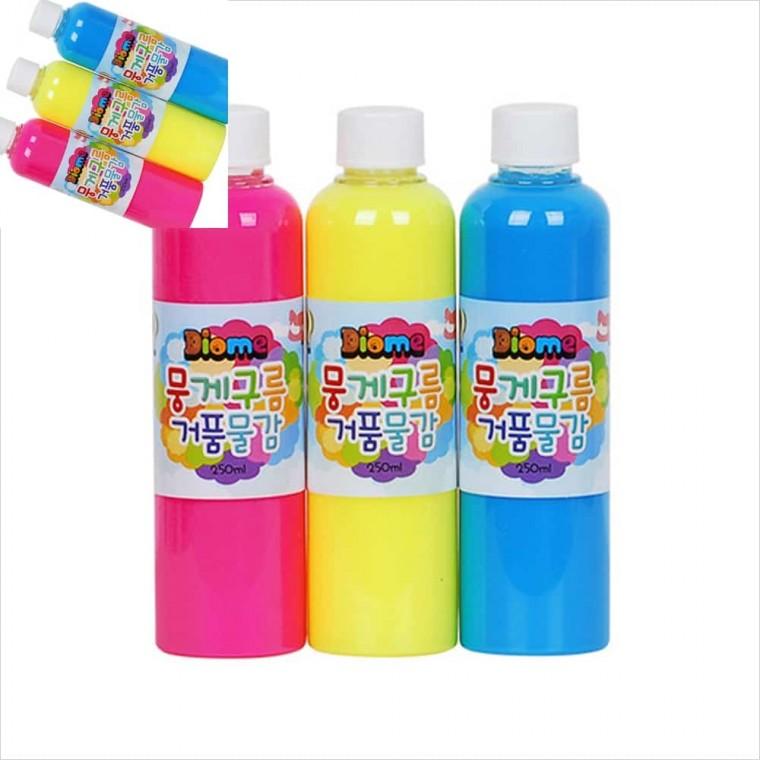 거품물감 리필 250ml 3색 A 세트 퍼포먼스물감 유아촉감놀이 유아물감놀이 물감장난감