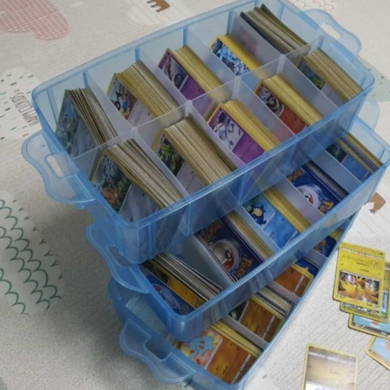 3단 적층 소품정리함 대 블루 장난감장식장 귀걸이보관함 태클박스