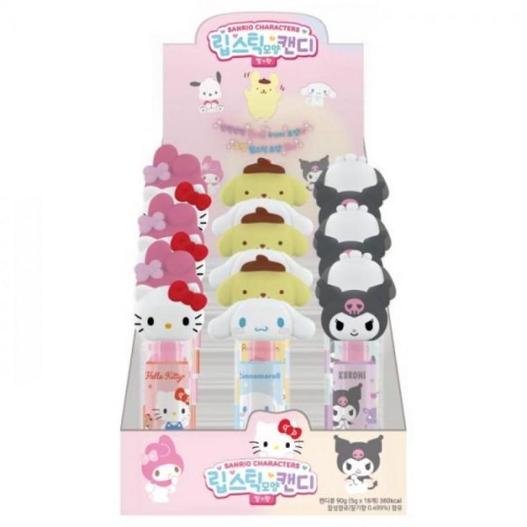 간식 캔디 립스틱모양 18개입 어린이 사탕포장 이벤트용 장난감 사탕