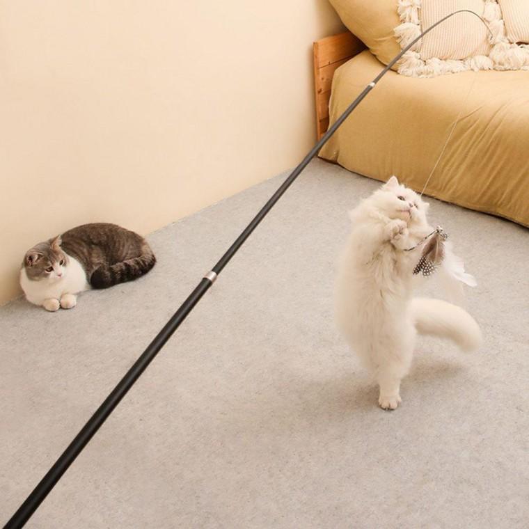 PET 고양이 낚시대 4단 롱낚시대 리필 교체 단품 고양이4단 사냥 놀이 장난감 카샤