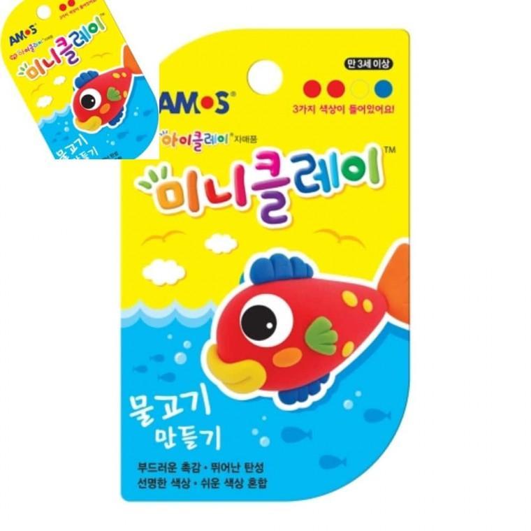 미니클레이 물고기만들기 7.5g 4색 눈모양 12개입 유아동공예 아동미술 미술교육 미술재료