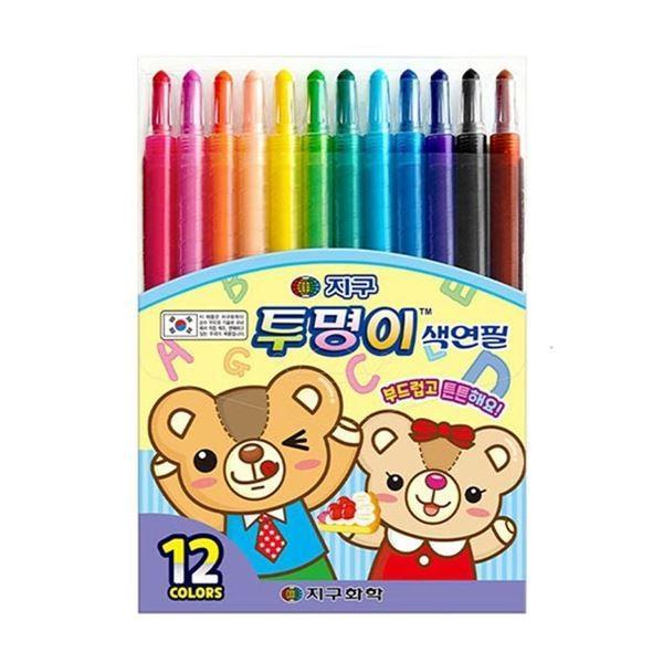 색칠놀이 투명이 색칠공부 공부 색칠 유아미술도구 12색 미술 도구 색연필 미술도구 놀이
