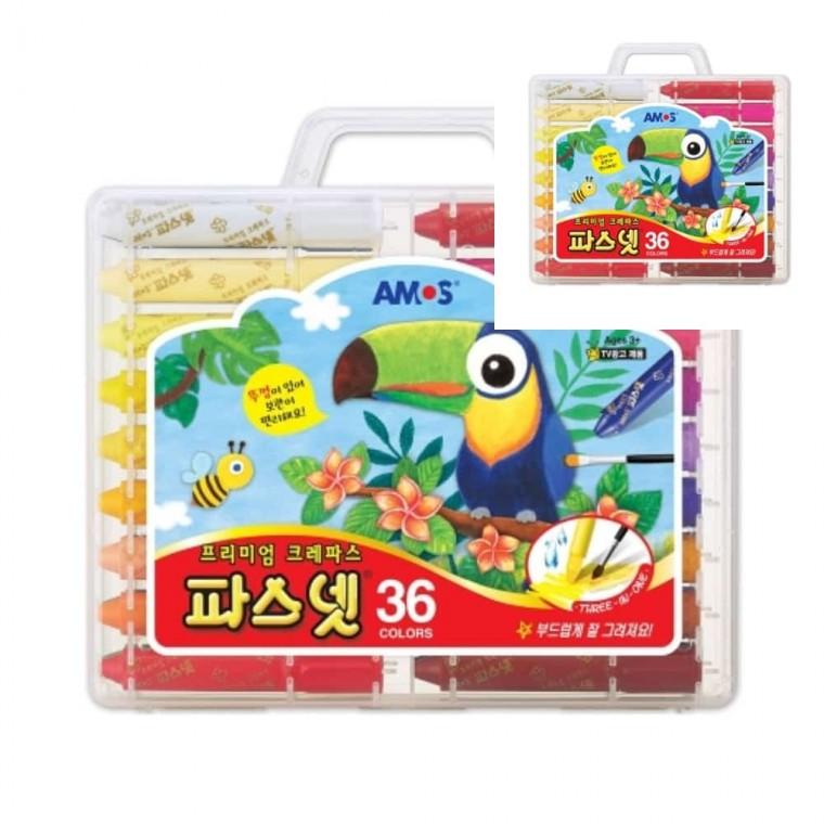 파스넷 36색 유아미술재료 어린이미술도구 어린이미술용품 유아크레파스