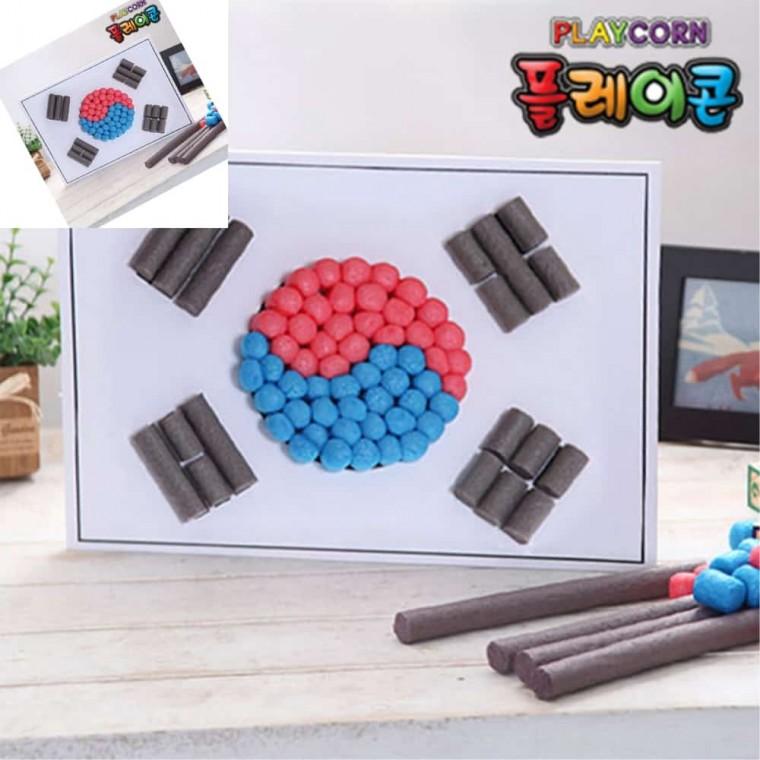 플레이콘 태극기만들기 5인용 만들기키트 유치원미술 만들기미술 초등미술