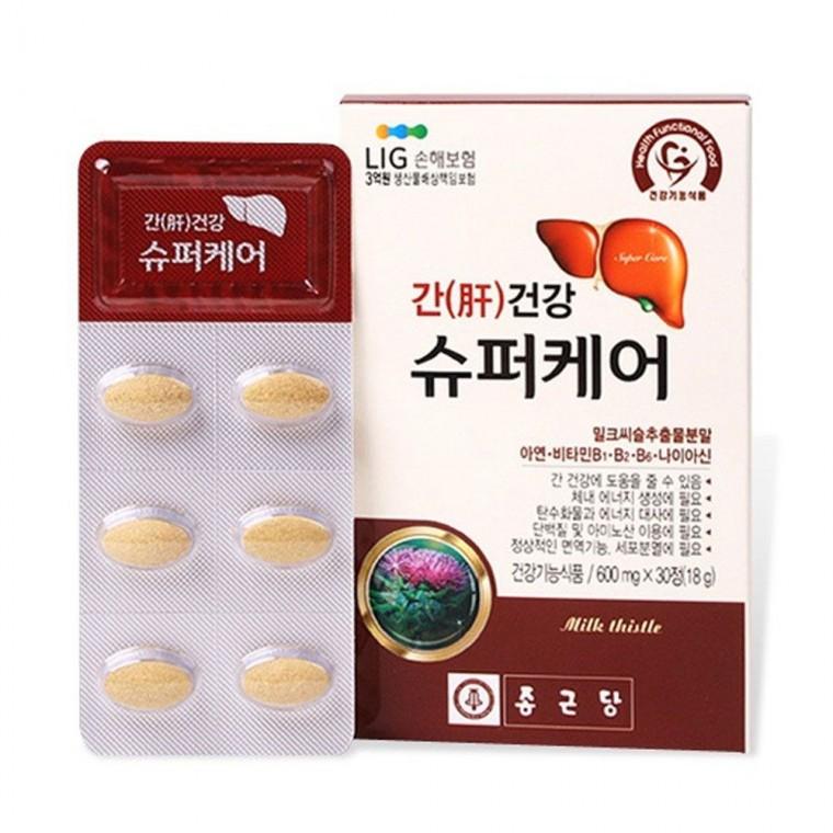 종근당 간건강 슈퍼케어 30정 밀크씨슬