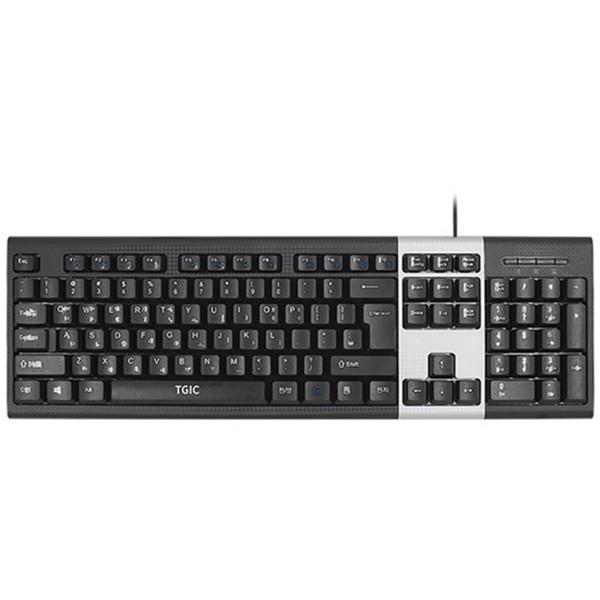 [TGIC COMPUTER] 유선키보드 TGC-K2200V [블랙/USB/키스킨포함]