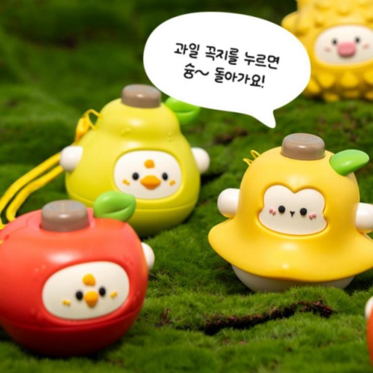 팽이 과일모양 태엽 빙글빙글 장난감 놀이