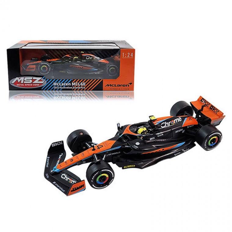 MSZ 맥라렌 F1 MCL60 1개 1 24 자동차 다이캐스트 장난감 피규어 키덜트 조카 선물
