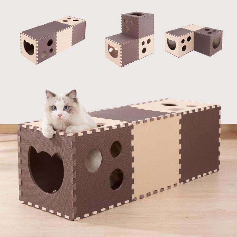 고양이 터널 하우스 14pcs 반려동물 장난감 조립식 집 숨숨 조립식 용품 애견 터널 14pcs 하우스