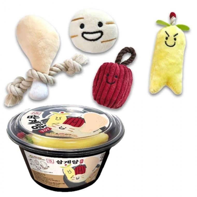 바스락 강아지 삑삑이 삼계탕 장난감 1P 노즈워크