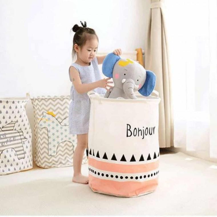 패브릭 바구니 40x50cm 세탁물보관함 빨래수납 장난감정리함 세탁보관함 빨래수거함 세탁물통 빨래함