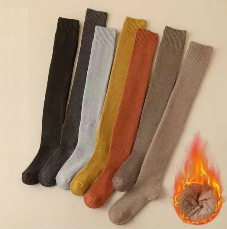 [당일출고] 개별포장 여성 오버니삭스 기모 하이니삭스 보온 방한 겨울 패션 롱 스타킹 무릎 수면 양말