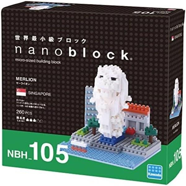 카와다 나노블럭 싱가포르 머라이언 NBM-105 1세트 퍼즐 장난감 조립 선물 만들기