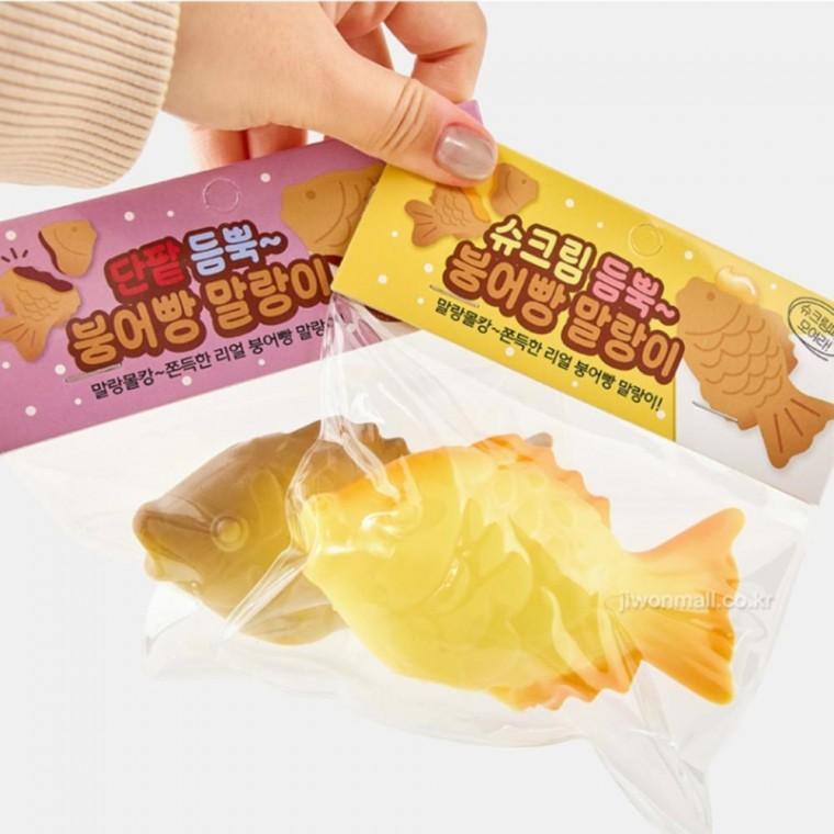12개 색랜덤 붕어빵 스퀴시 말랑이 세트 장난감 빵 쫀득 찐드기 스트레스볼 스퀴시볼